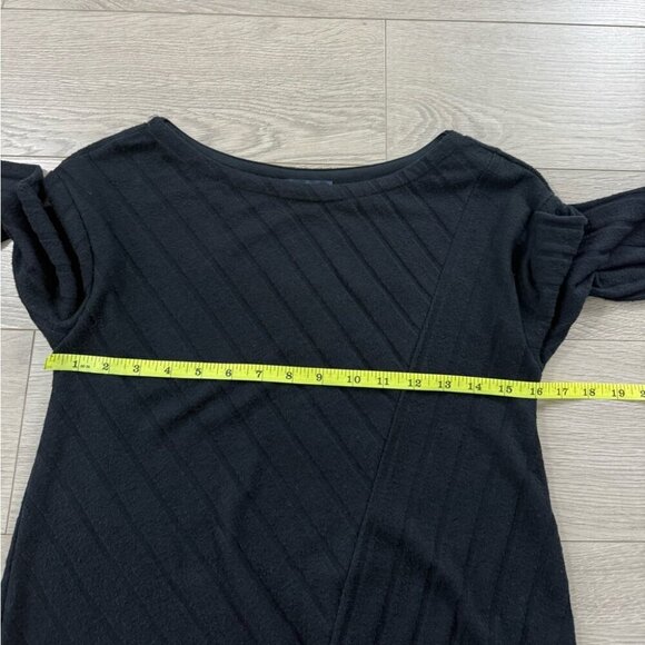 Maeve Anthropologie Black Casual 3/4 Sleeve Striped Tunic Top - Picture 7 of 7